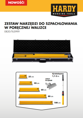 Zestaw Szpachli + walizka Hardy